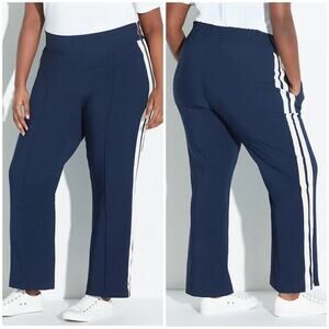 See Rose Go NWOT Tailored Track Pant Classic Blue Size 22 Zip Pockets Side Zip